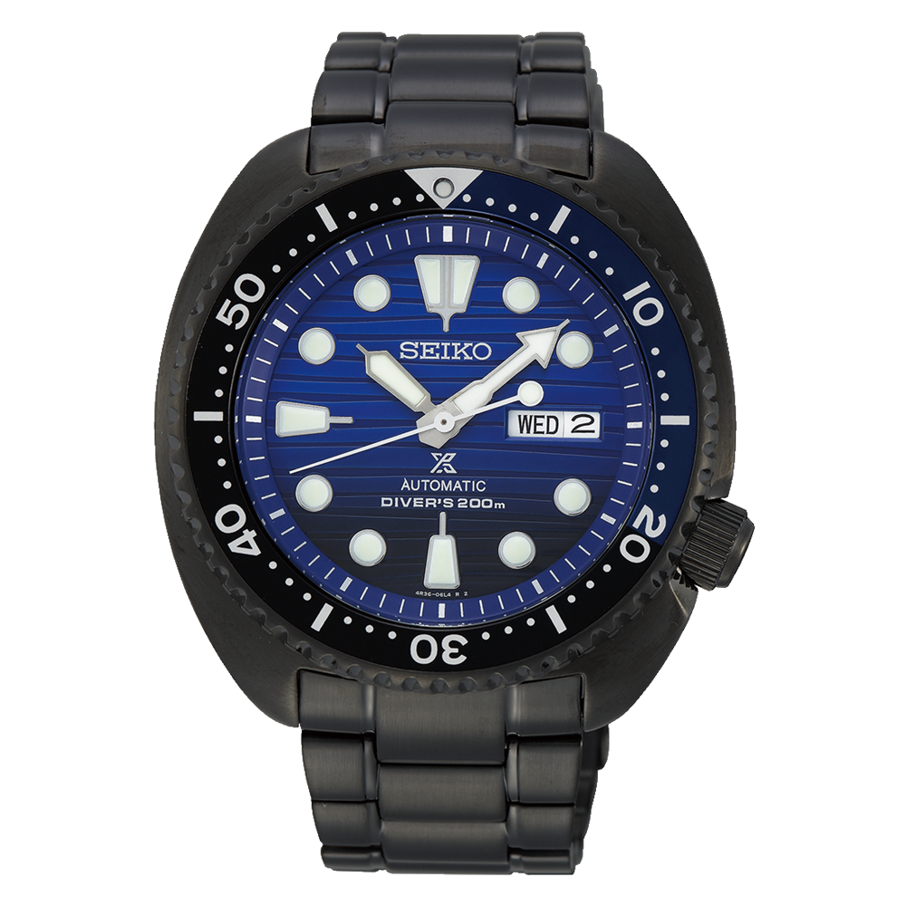 SEIKO PROSPEX TURTLE AUTOMATIC DIVE WATCH "SAVE THE OCEAN" SPECIAL EDITION BLACK PVD SRPD11