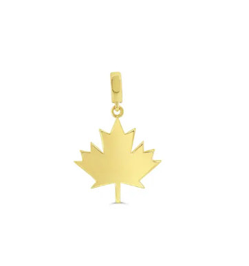 10K Yellow Gold Maple Leaf Charm - GBJ-S3258