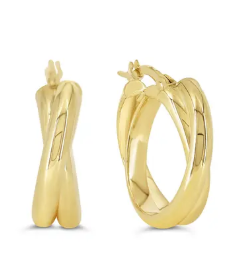 10K Yellow Gold Hoop Earrings - GBJ-S1021I