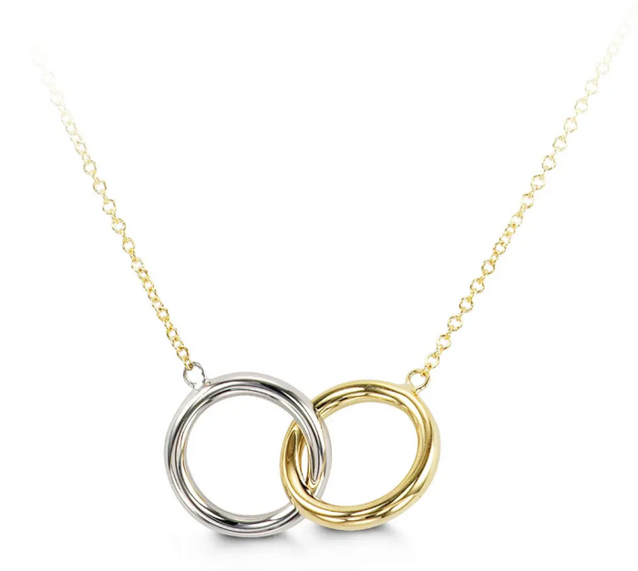 10K Yellow Gold Forever 2-Tone Necklace - GBJ-S3035