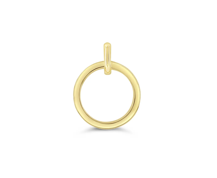 10K Yellow Gold Open Circle Pendant-GBJ-S9-2511P-01