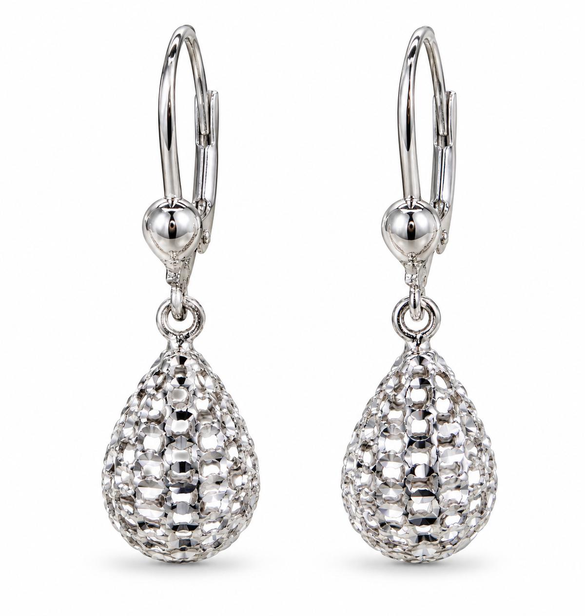 White Gold Drop Earrings GBJ -23-03