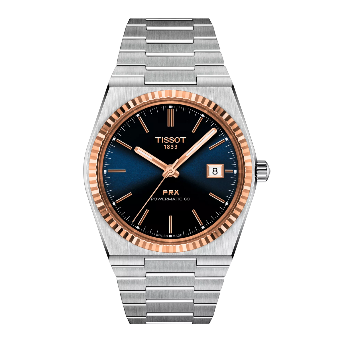 Tissot PRX Powermatic 80 Steel & 18K Gold Bezel 40mm T9314074104100