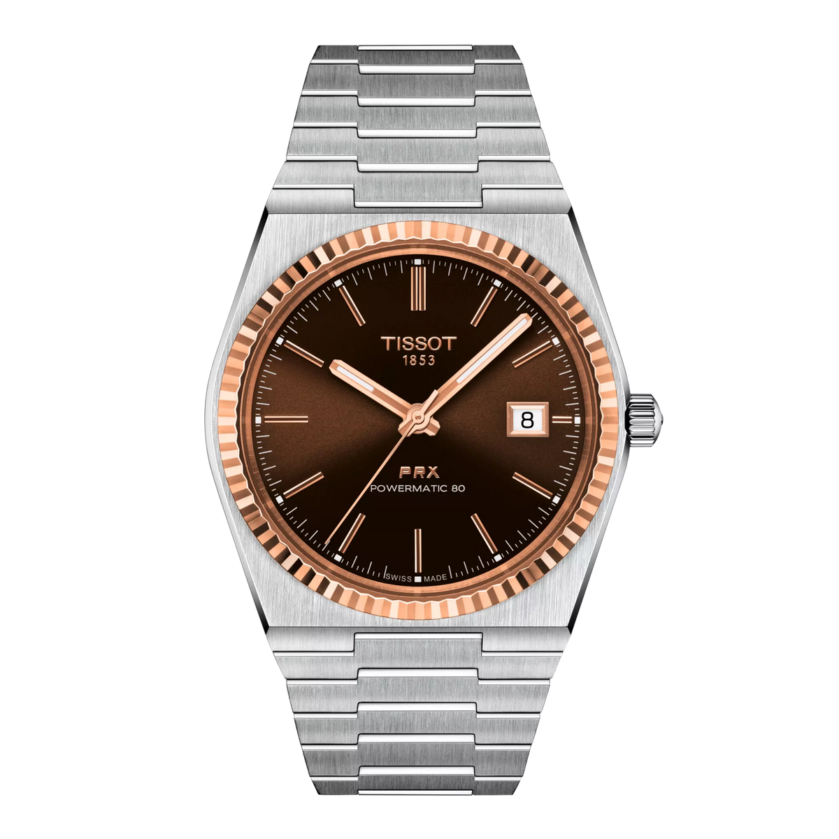 Tissot PRX Powermatic 80 Steel & 18K Gold Bezel 40mm T9314074129100