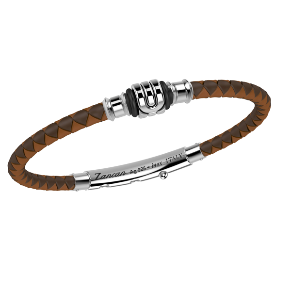 Brown Silicone Bracelet with Marble