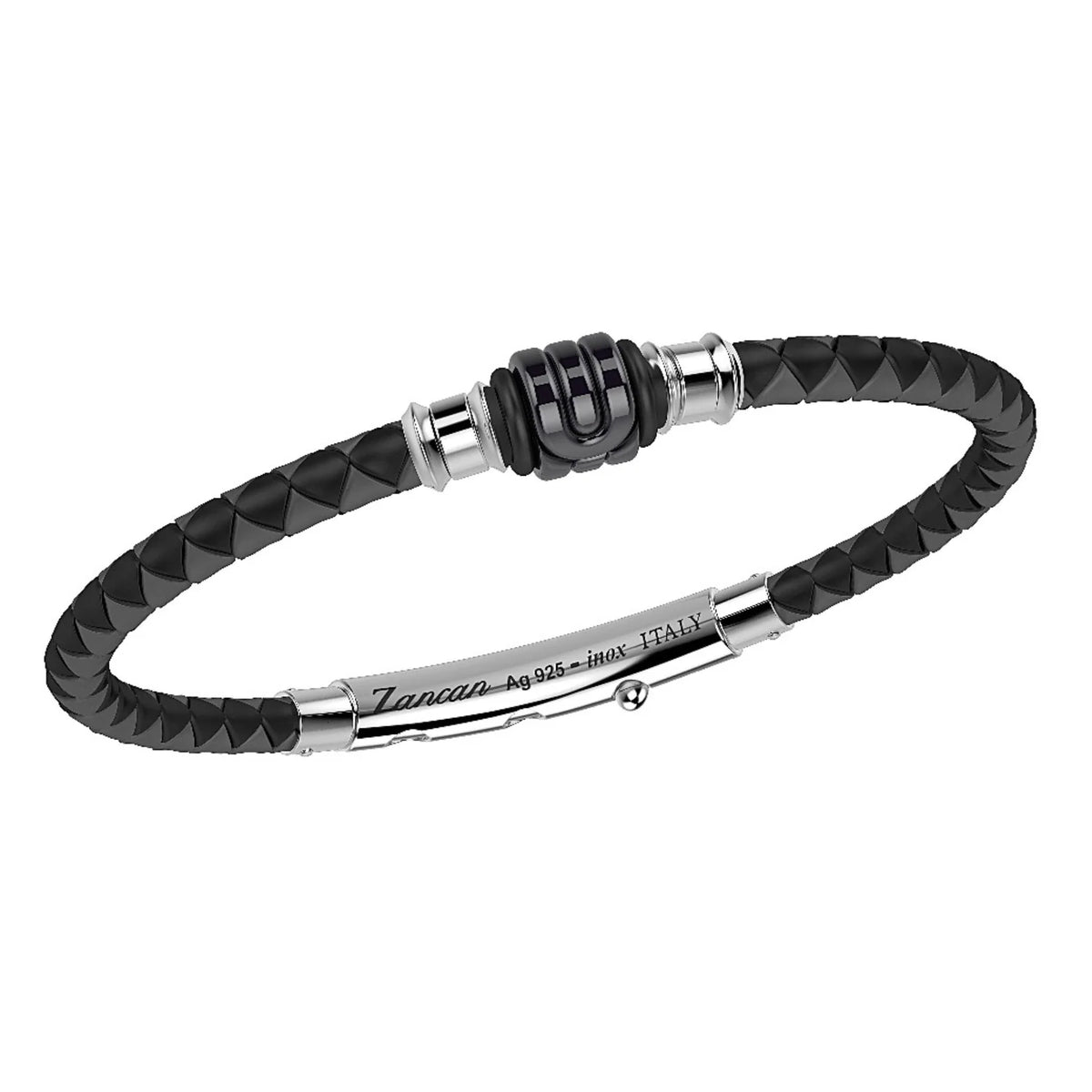 ZANCAN Black Silicone Bracelet with Marble