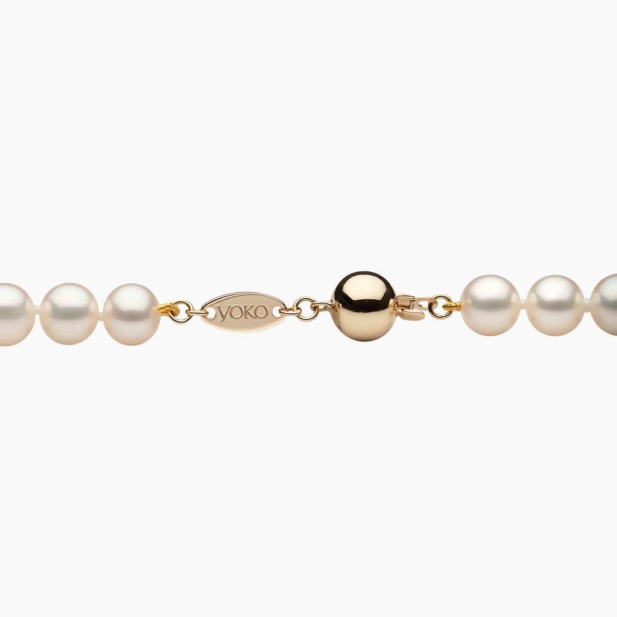 Classic 18K Gold Freshwater Pearl Necklace White Freshwater 7mm
