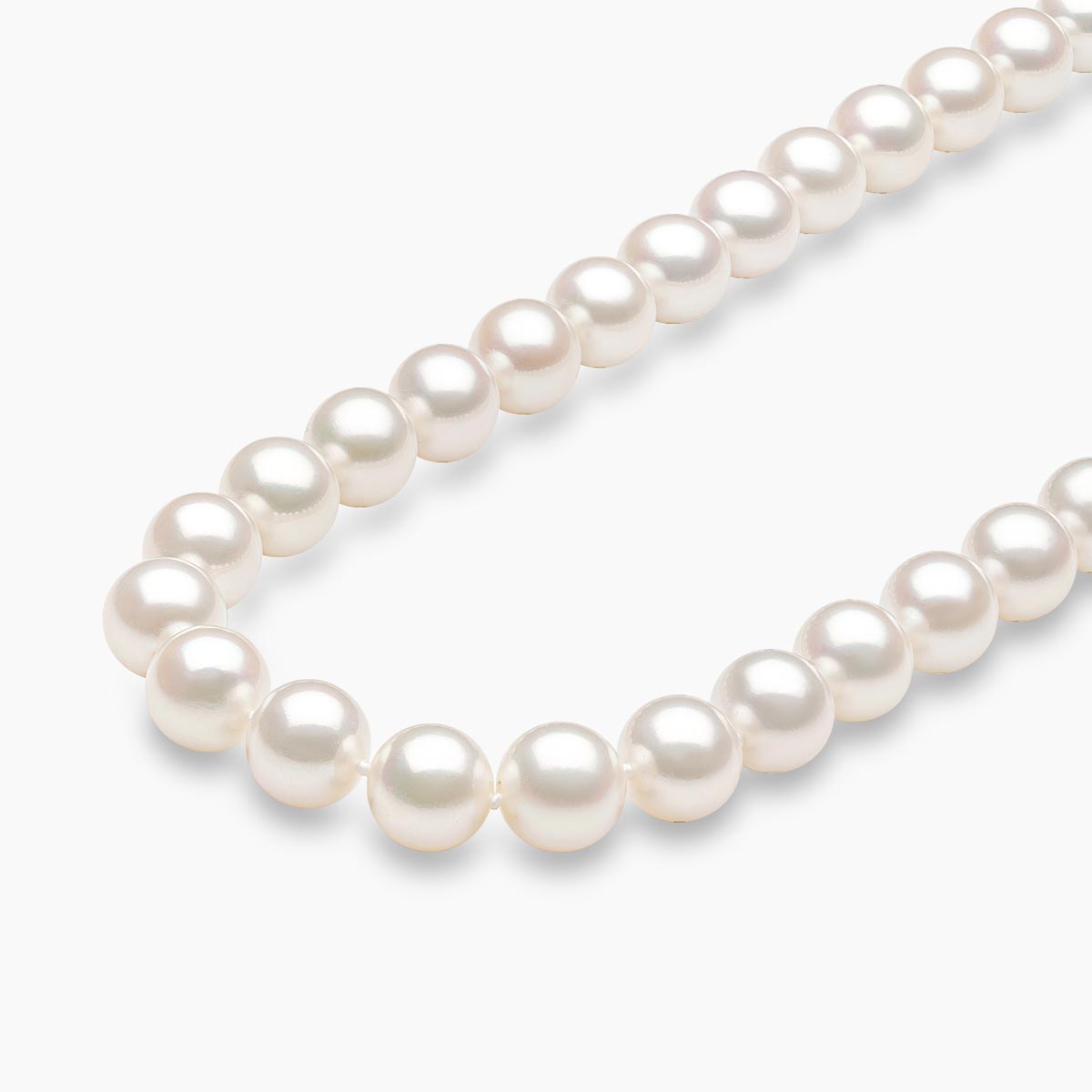 Classic 18K Gold Freshwater Pearl Necklace White Freshwater 8mm