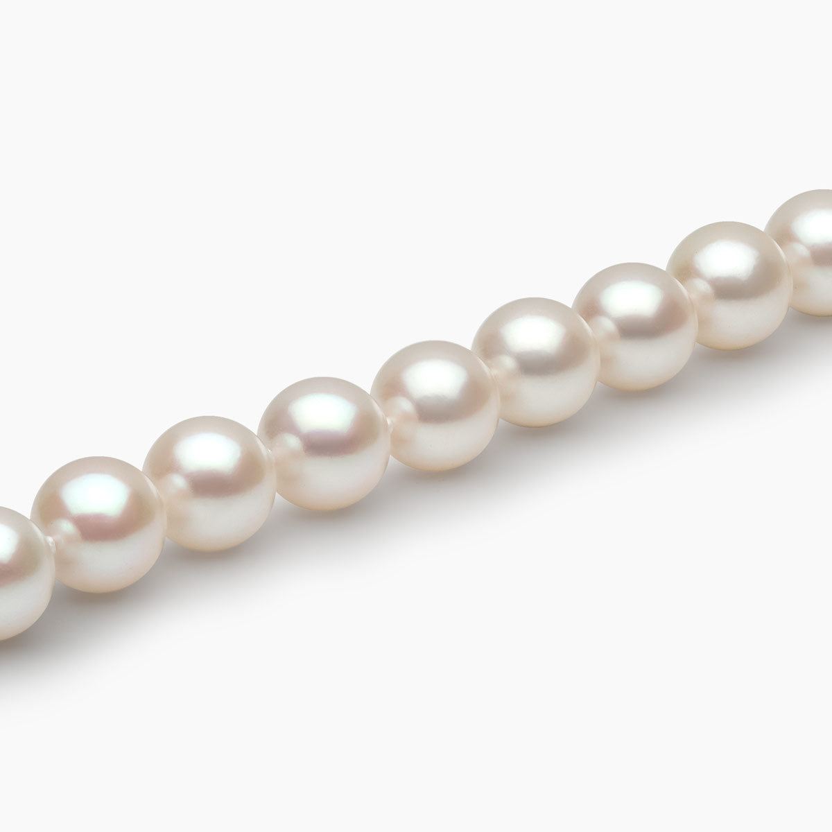 Classic 18K Gold AA Akoya Pearl Necklace White Japanese Akoya 6mm