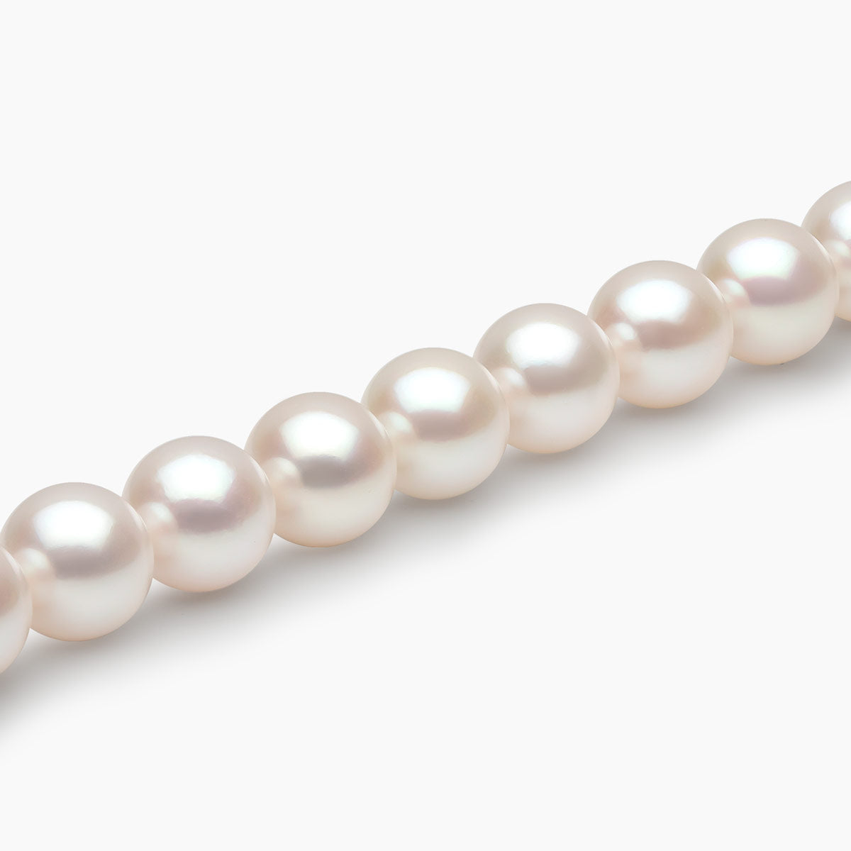 Classic 18K Gold AA Akoya Pearl Necklace White Japanese Akoya 7mm