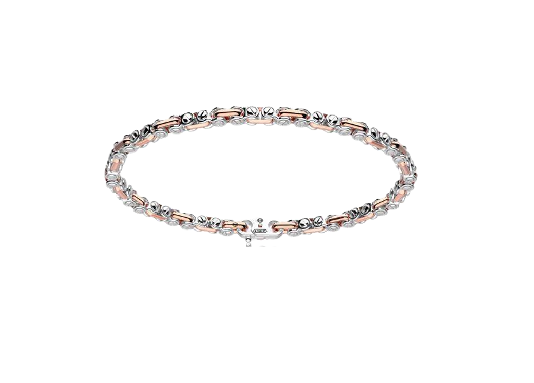 Silver and Rose Gold Chain Bracelet