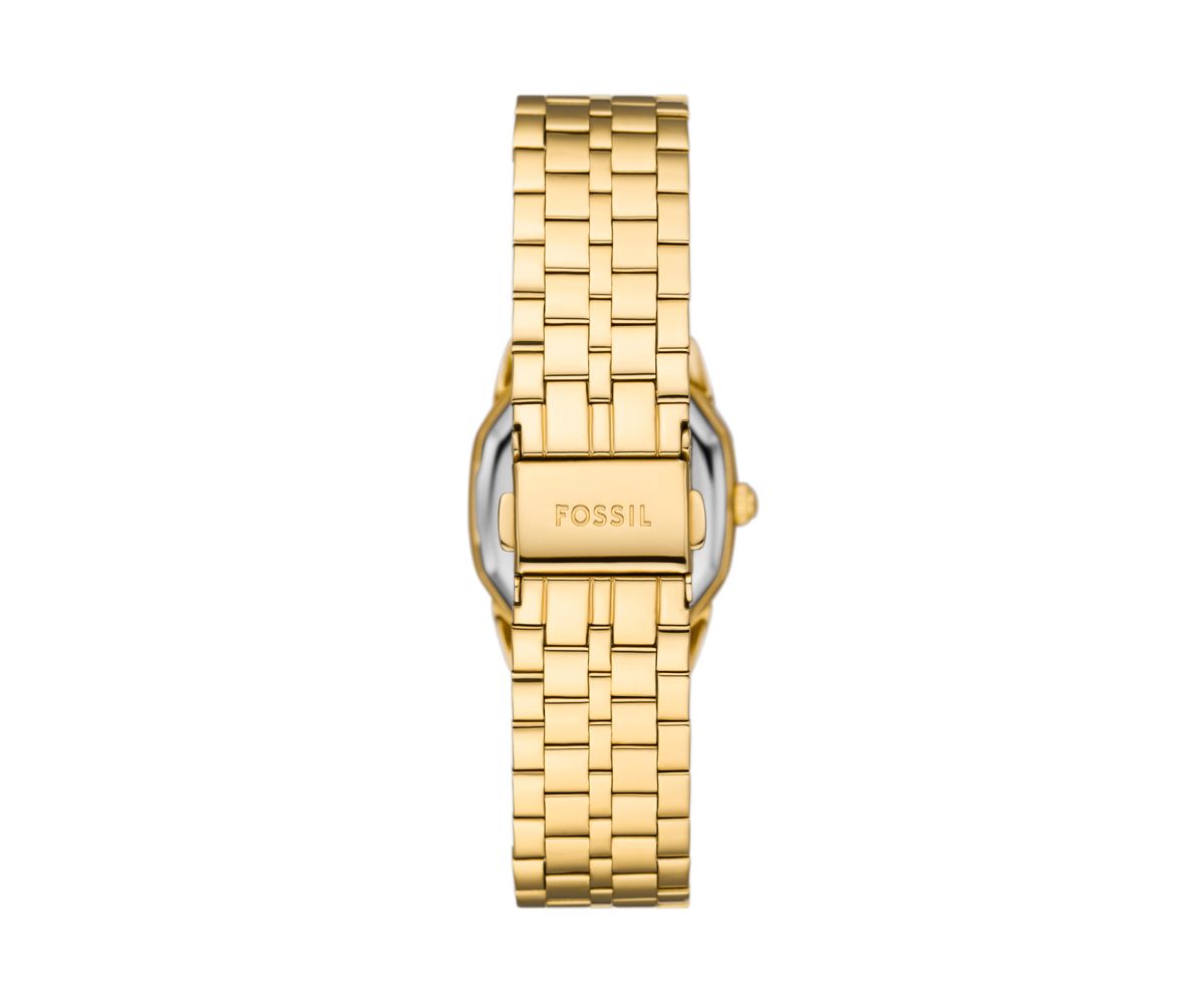 HARLOW THREE-HAND GOLD-TONE STAINLESS STEEL WATCH