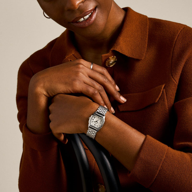 HARLOW THREE-HAND STAINLESS STEEL WATCH