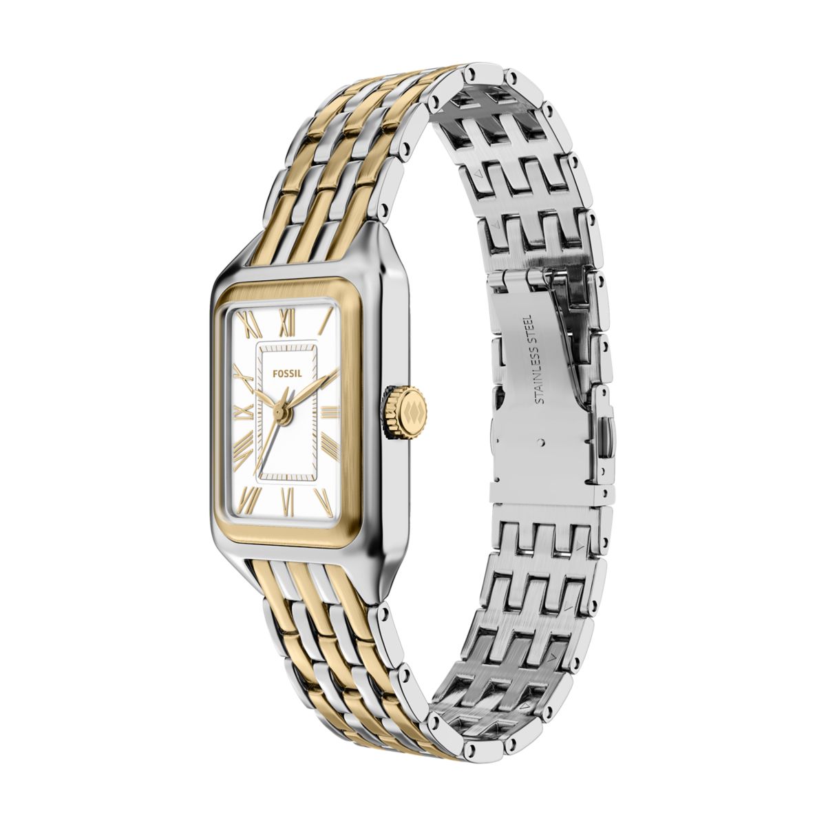 RAQUEL MINI THREE-HAND TWO-TONE STAINLESS STEEL WATCH