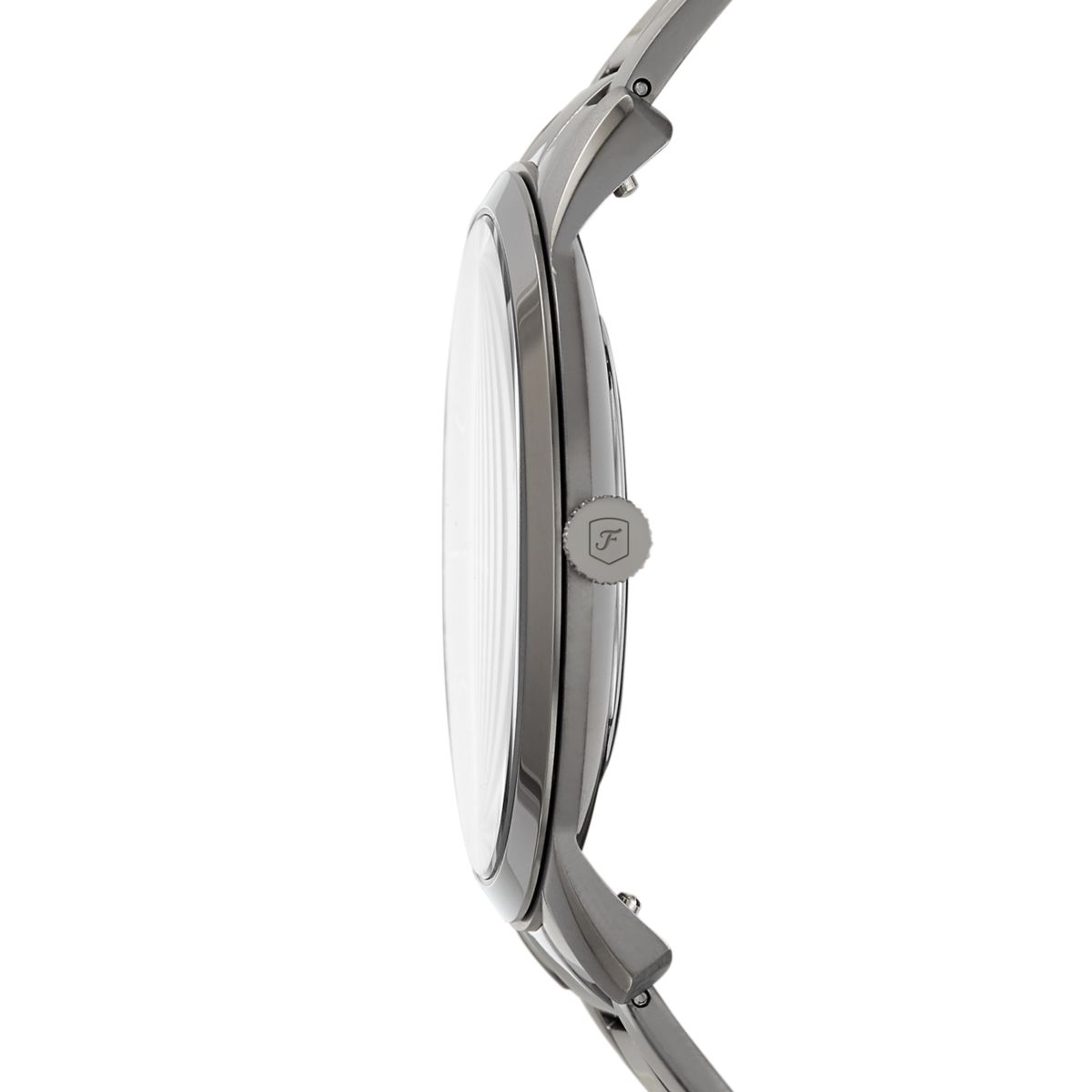 MINIMALIST THREE-HAND SMOKE STAINLESS STEEL WATCH