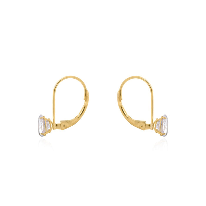10K Yellow Gold Earrings Casting Leverback 6mm-GBJ-6-10K