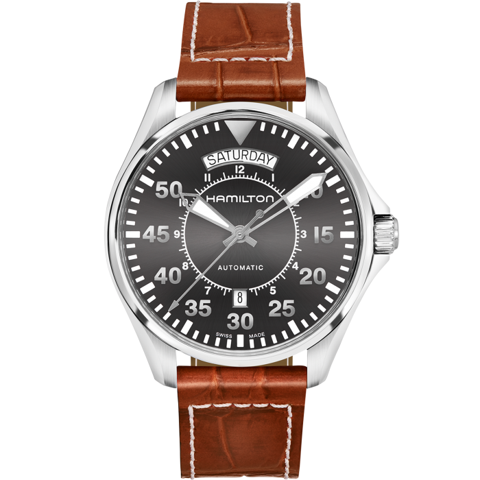 HAMILTON KHAKI AVIATION PILOT DAY DATE AUTO 42MM H64615585