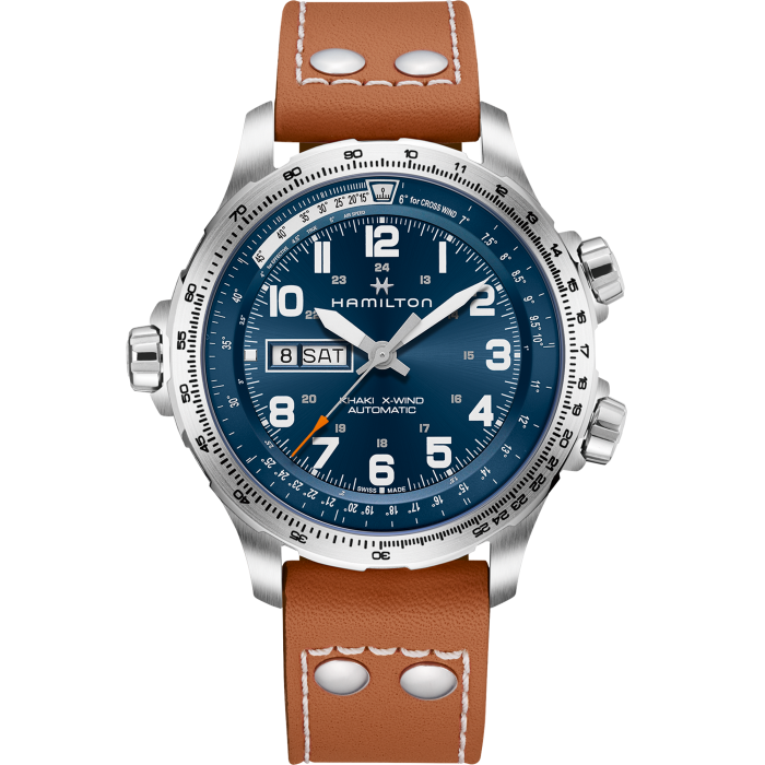 HAMILTON  KHAKI AVIATION X-WIND DAY DATE AUTO H77765541