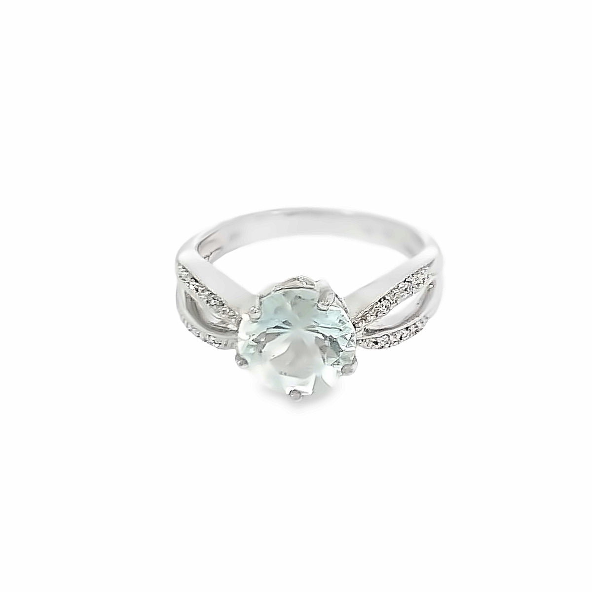 DIAMOND RINGS GEMSTONE 14KT DIAMOND AND GEMSTONE WHITE GOLD GBJ-RG00046