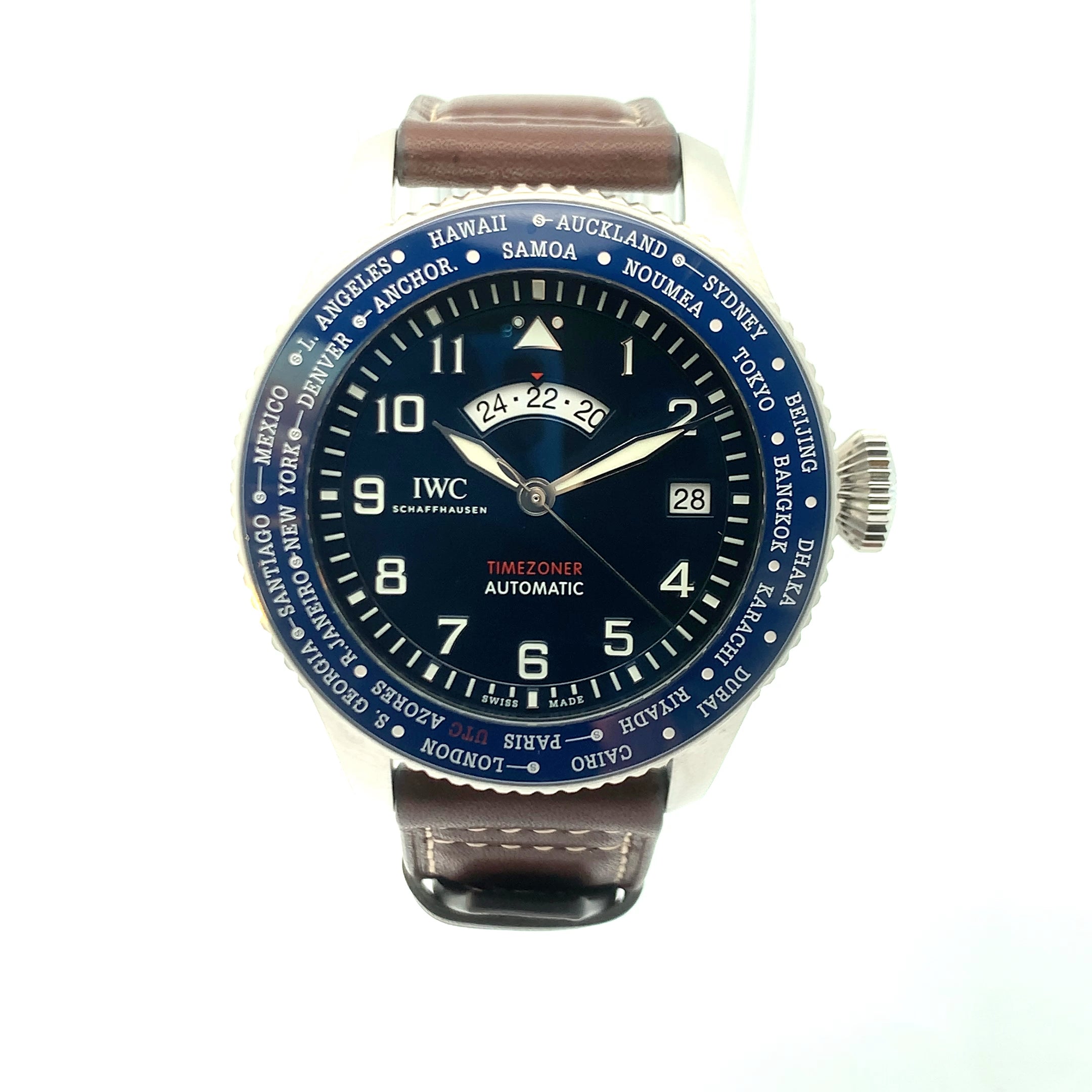 PRE OWNED IWC PILOT TIMEZONER IW395503