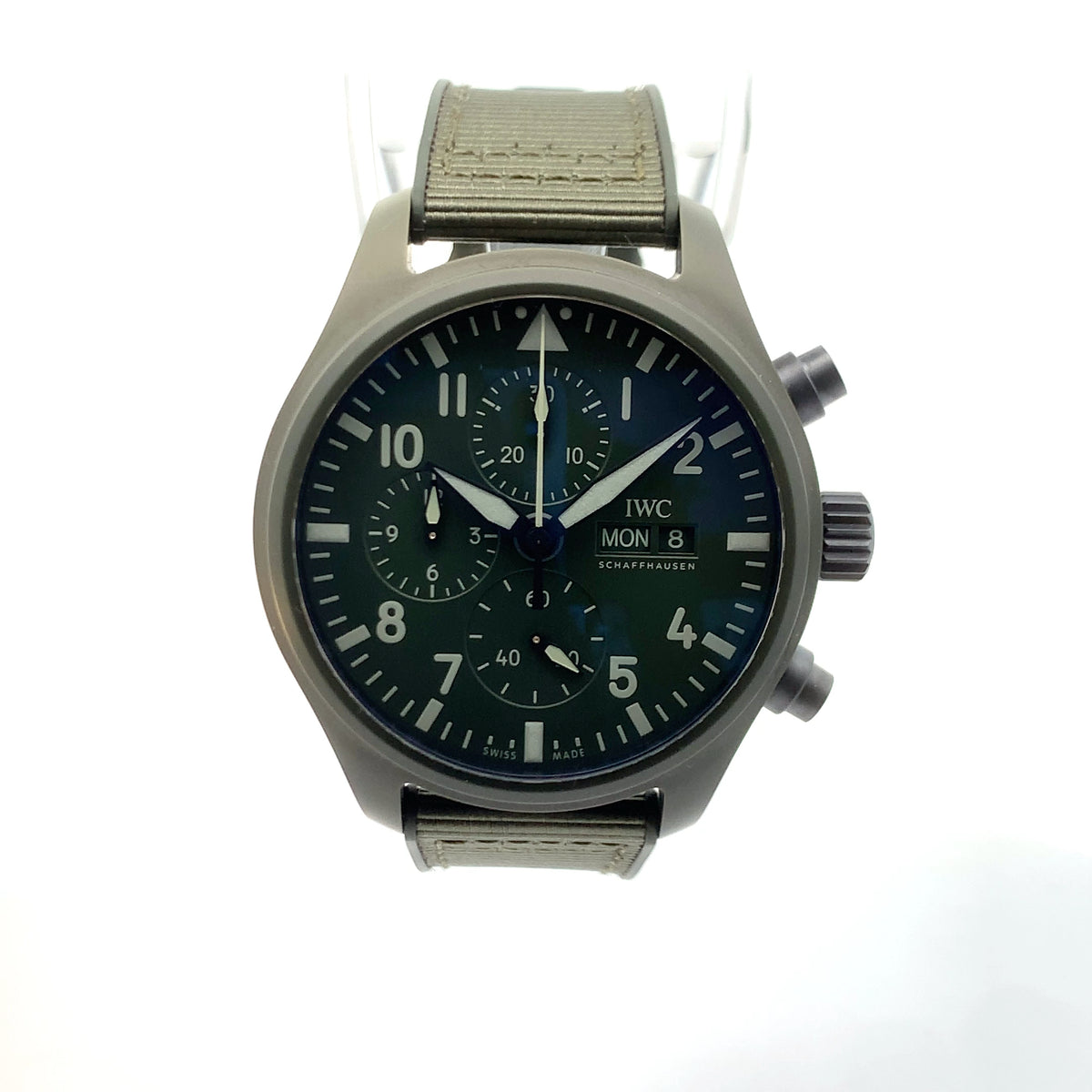 PRE-OWNED IWC PILOT CHRONOGRAPH TOP GUN "WOODLAND" IW389106