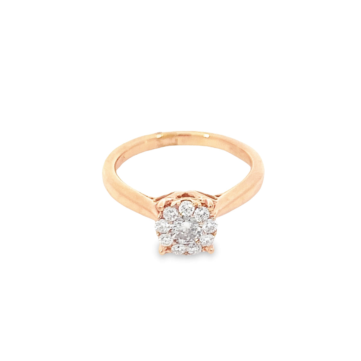 ENGAGEMENT RING 14KT DIAMOND ROSE GOLD GBJ-035222