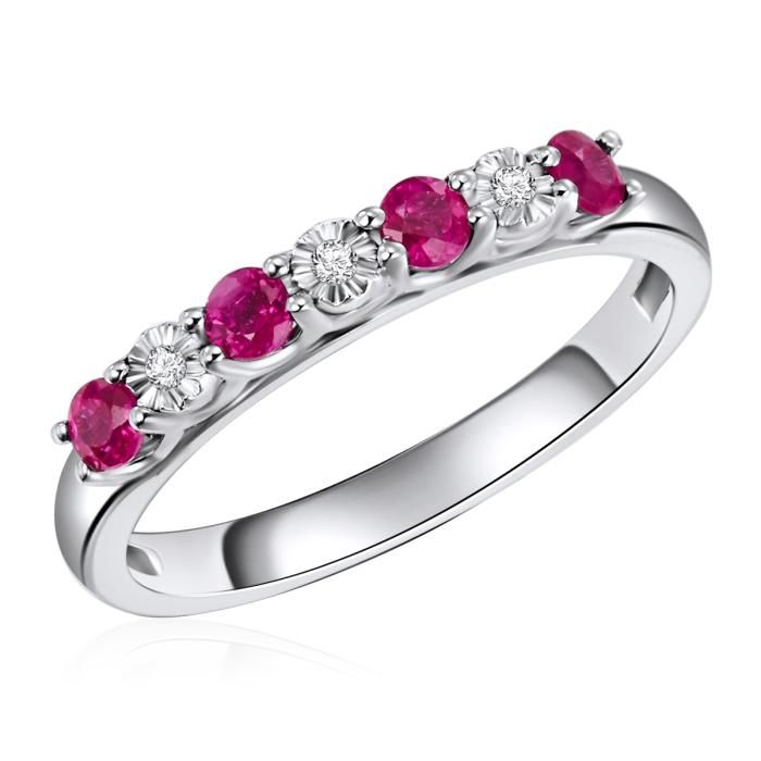 DIAMOND RINGS 14KT DIAMOND AND GEMSTONE WHITE GOLD