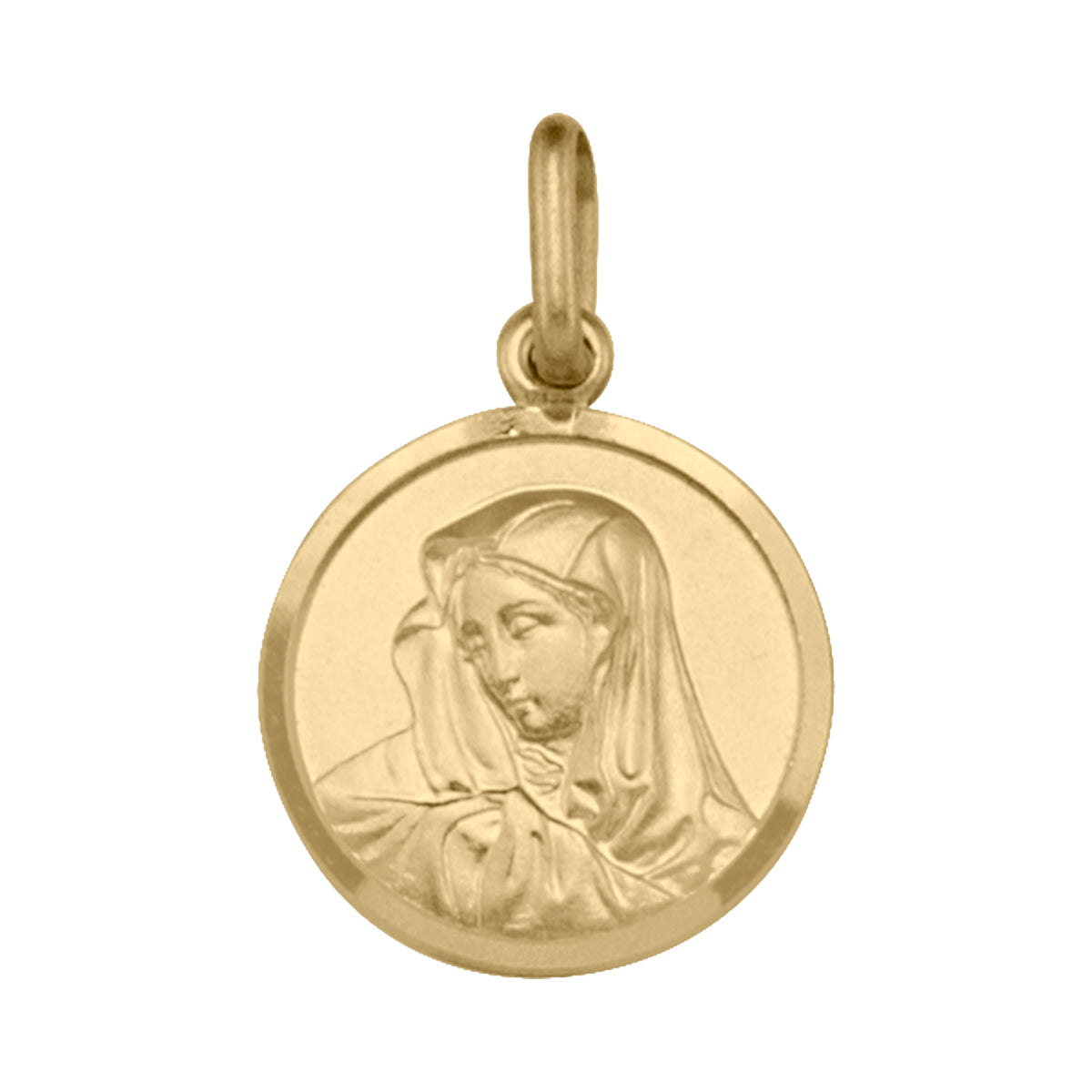 YELLOW GOLD SOLID MADONNA MEDAL GBJ-N1704