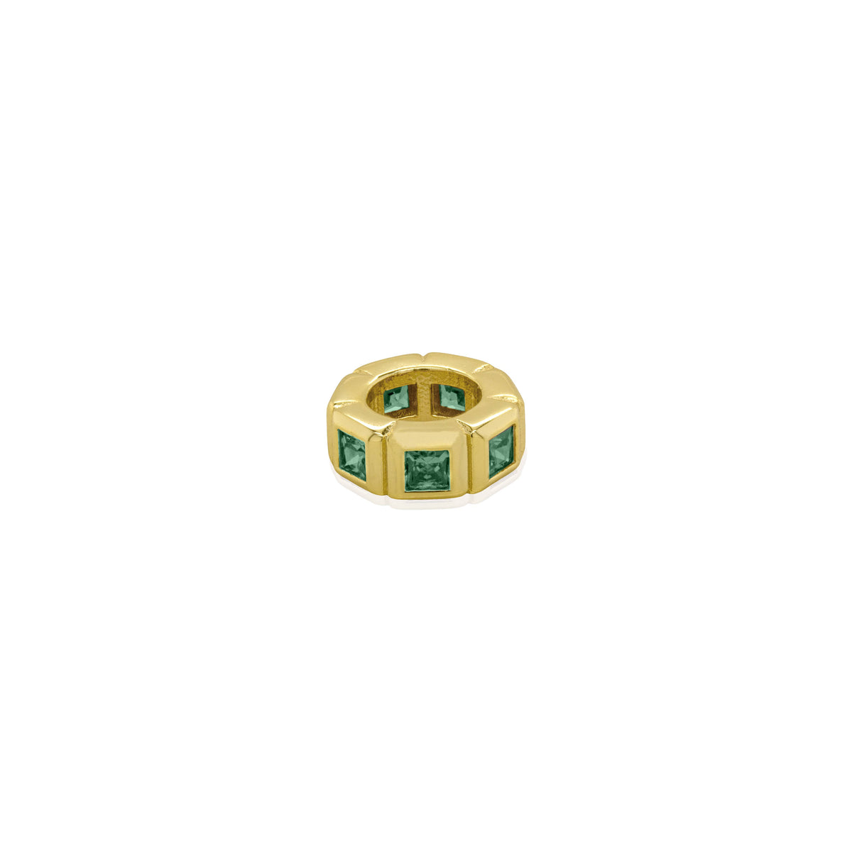 10K Yellow Gold CZ Birthstone Spacer Charm - GBJ-10-1038-May-GP