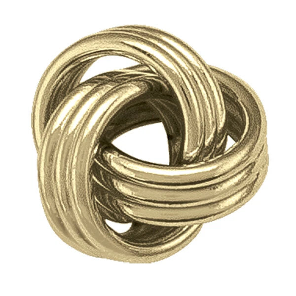 10K, Yellow Gold Fancy Knot Stud Earrings, 8mm Diameter, GBJ-N5002