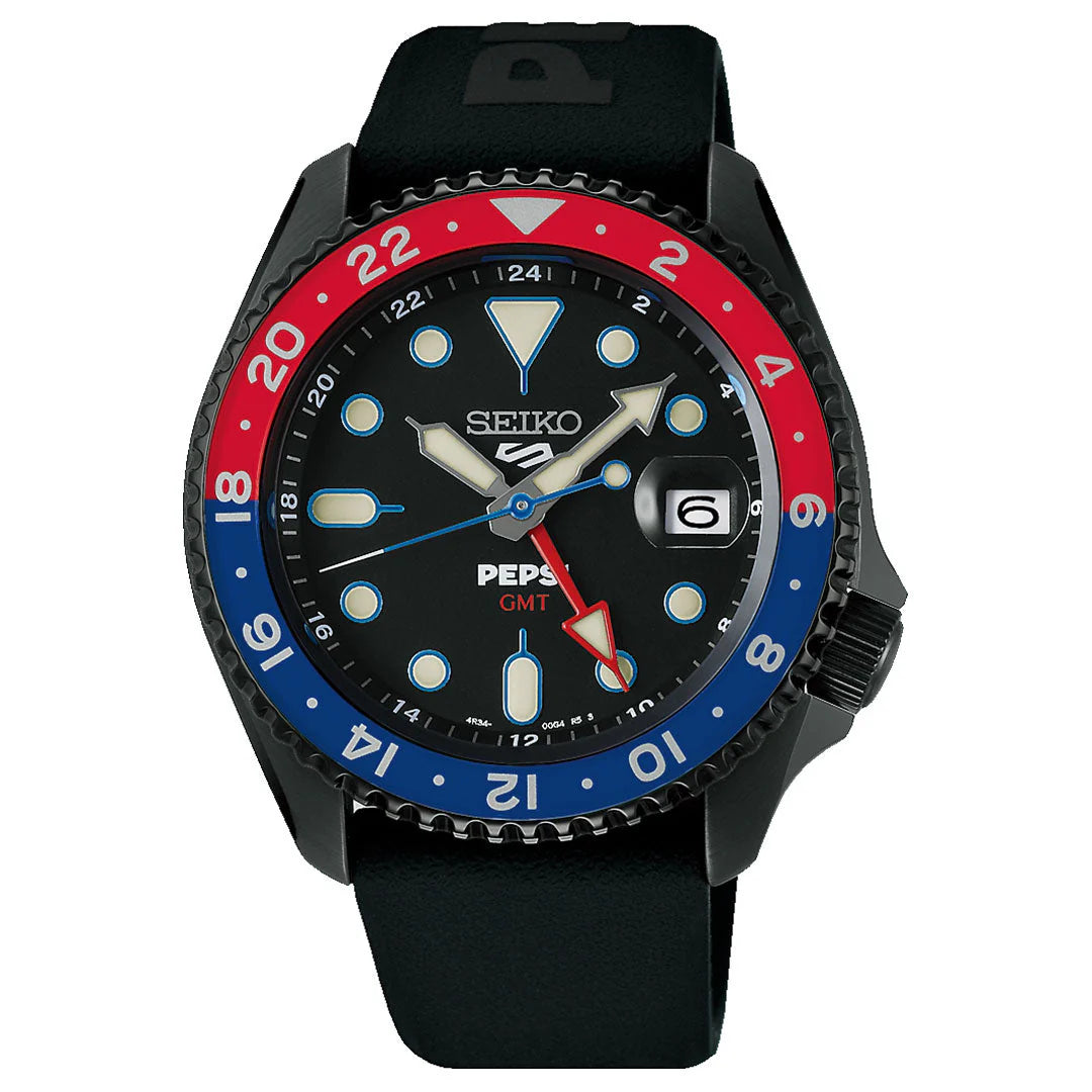 Seiko 5 Sports SKX Series Pepsi Automatic 42.5mm Watch Limited Edition SSK047
