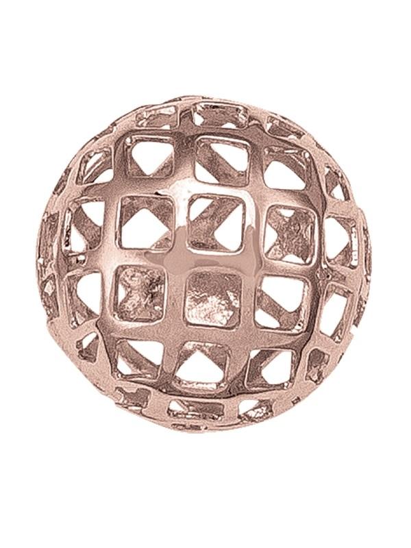 PINK GOLD FILIGRI BALL STUD EARRING GBJ-TA130