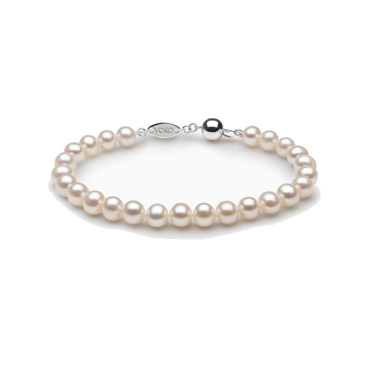 Classic 18K Gold Freshwater Pearl Bracelet White Freshwater 6mm