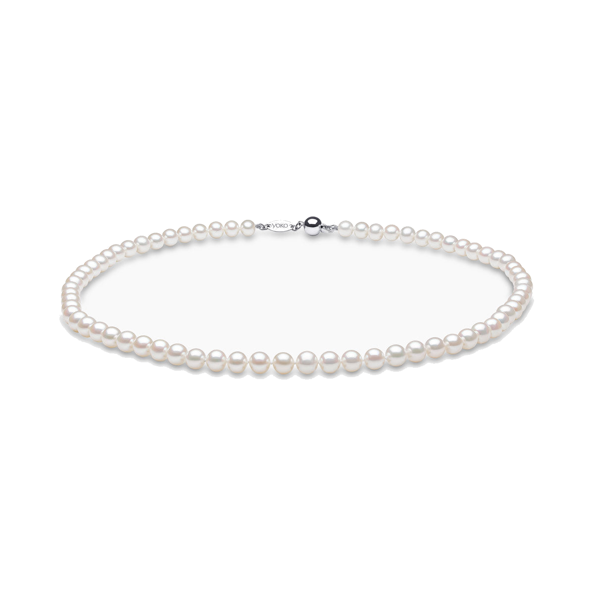 Classic 18K Gold Freshwater Pearl Necklace White Freshwater 6mm