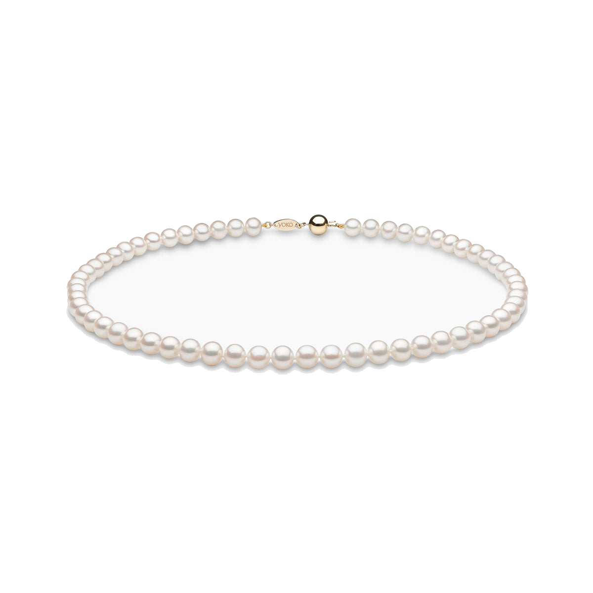 Classic 18K Gold Freshwater Pearl Necklace White Freshwater 7mm