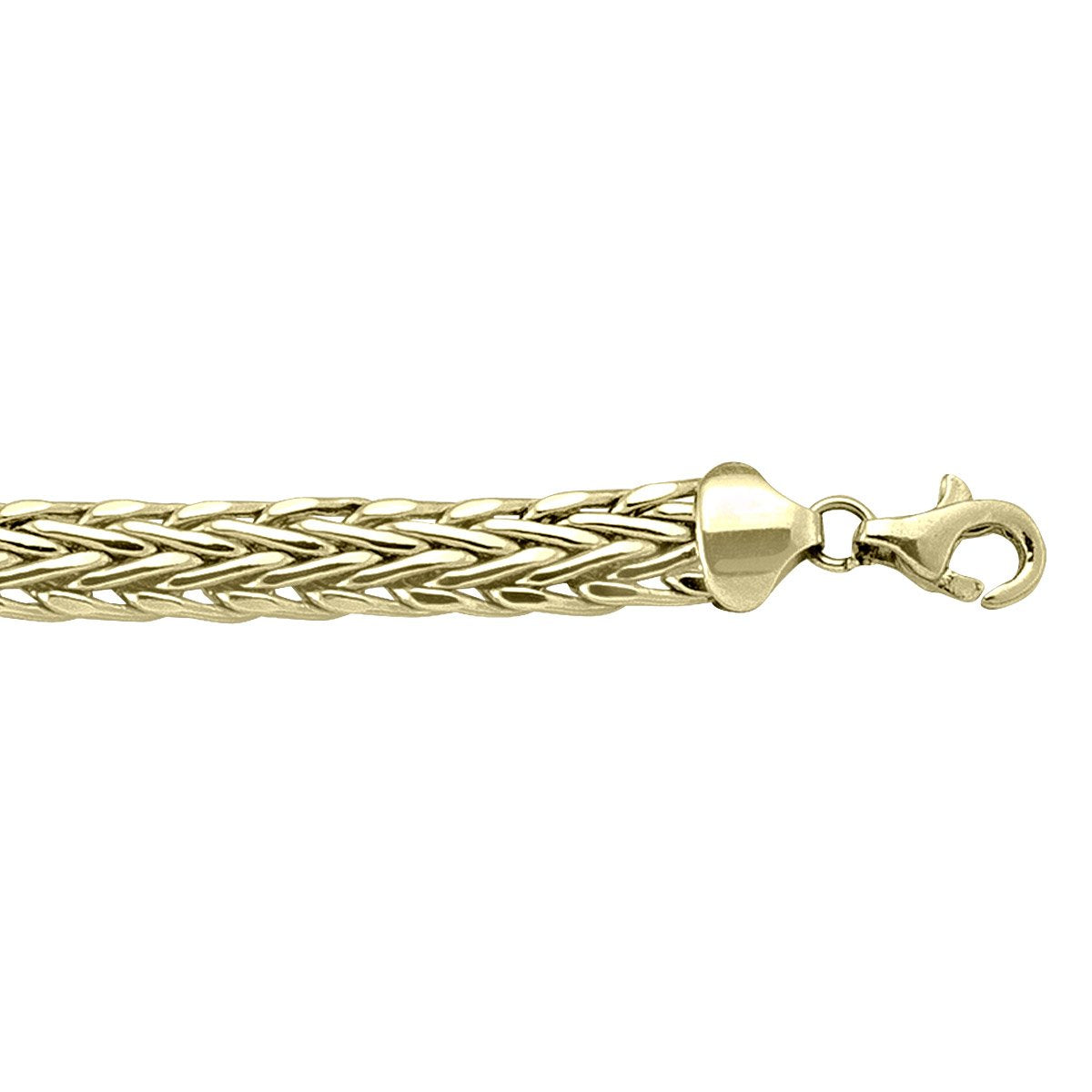 BRACELETS YELLOW GOLD HOLLOW WEAVE LINK CHAIN