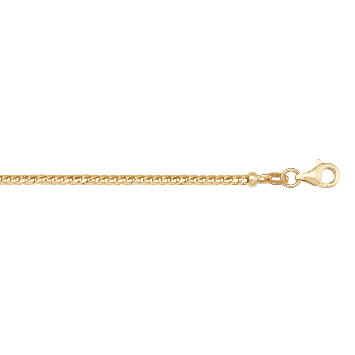 CHAINS YELLOW GOLD SOLID FRANCO LINK 