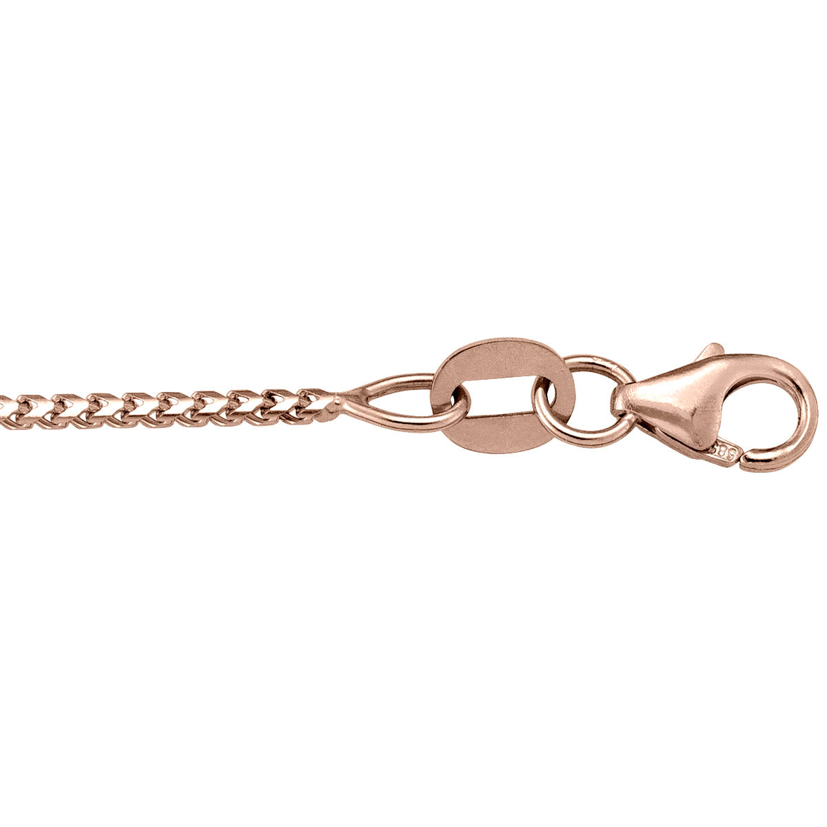 CHAINS PINK GOLD SOLID FRANCO LINK 