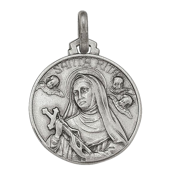 ST.RITA MEDAL STERLING SILVER