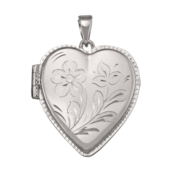 LOCKETS WHITE GOLD HEART SHAPE