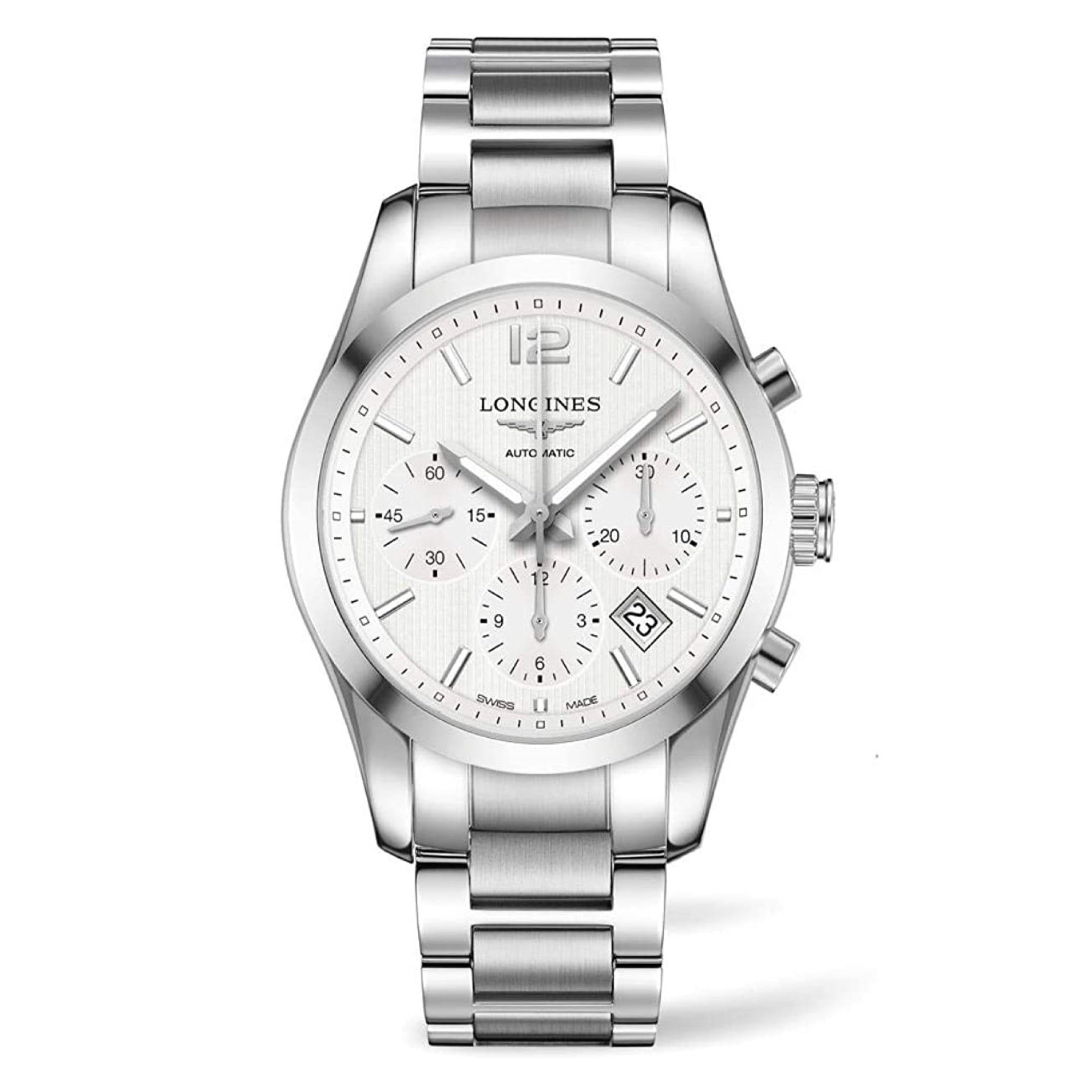 LONGINES CONQUEST SILVER DIAL CHRONOGRAPH L27864766 Gem Bijou