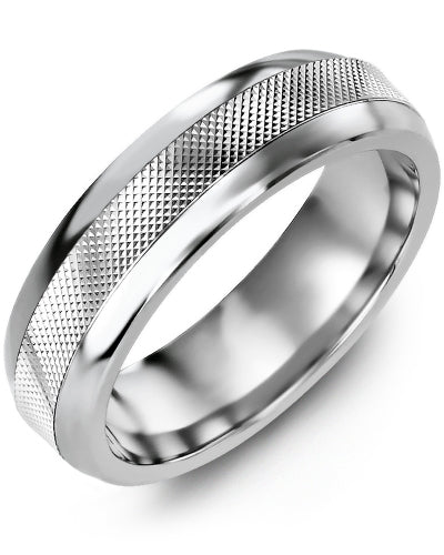 MADANI MEN'S & WOMEN'S CLASSIC DIAMOND CUT WEDDING RING MFG610AW MFG610AW