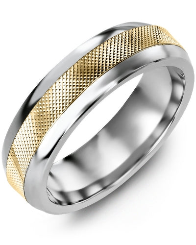 MADANI MEN'S & WOMEN'S CLASSIC DIAMOND CUT WEDDING RING MFG610AY MFG610AY