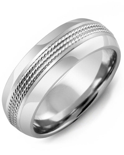 MADANI MEN'S & WOMEN'S ETERNITY ROPE DESIGN WEDDING RING MFY810AW MFY810AW