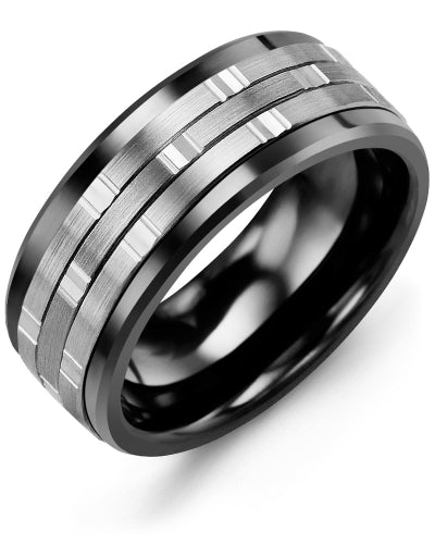 MADANI MEN'S MULTI-FACETED WEDDING BAND MJL910CW MJL910CW