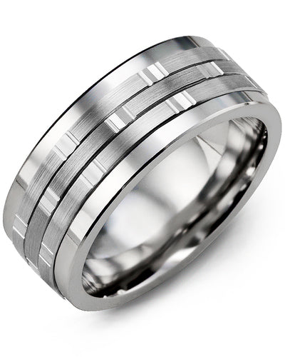 MADANI MEN'S MULTI-FACETED WEDDING BAND MJL910TW MJL910TW