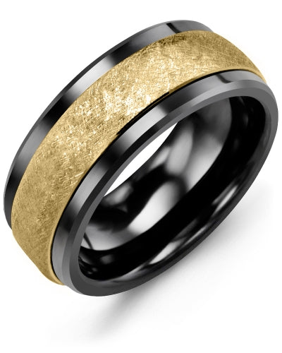 MADANI MEN'S HAND BRUSHED WEDDING BAND MKE910CY MKE910CY