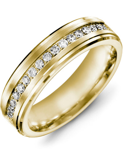 MADANI MEN'S AND WOMEN'S ETERNITY BEVELED DIAMOND WEDDING RING MUJ610YY-22R MUJ610YY-22R