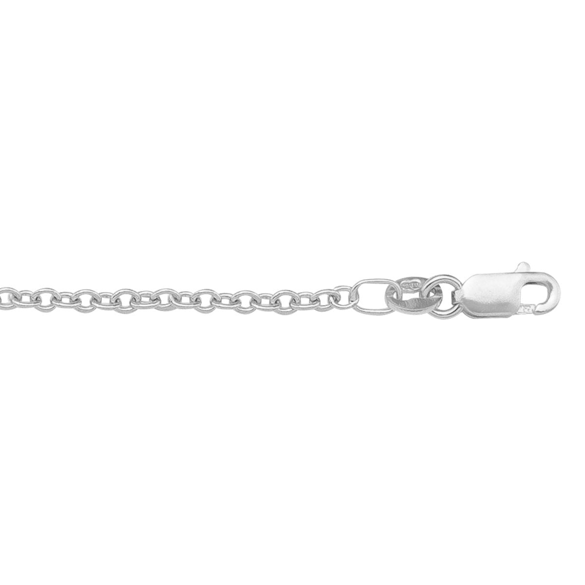 CHAINS WHITE GOLD OPEN CABLE LINK 