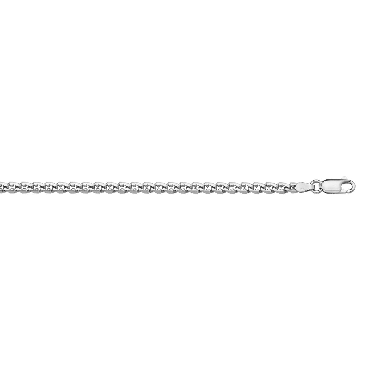 GOLD CHAIN WHITE GOLD SOLID L.F. LINK (LOBSTER CLASP) 